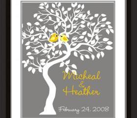 Wedding signature tree-guestbook alternative 18x24 100 signatures 