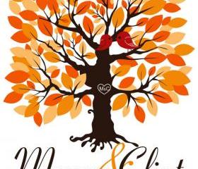 Wedding signature tree, wedding guestbook alternative, 16x20 75 signatures 