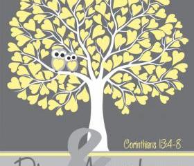 Wedding signature Tree-guest book alternative 18x24 100 signatures 