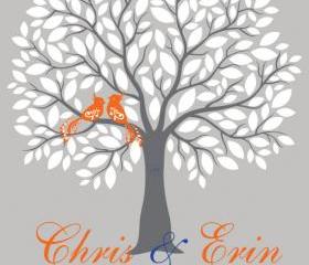 Custom Personalized Wedding Signature Tree 20x28 150 signatures , Wedding guestbook alternative 