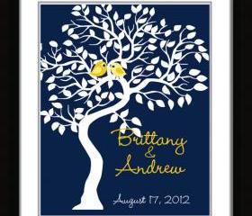 Custom Personalized Wedding Signature Tree 20x28 150 signatures , Wedding guestbook alternative 