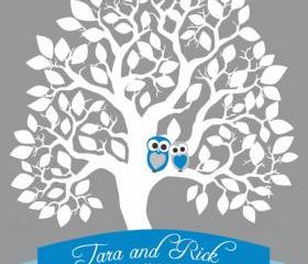 Custom Personalized Wedding Signature Tree 20x28 150 signatures , Wedding guestbook alternative 