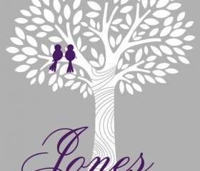 Personalized wedding signature tree, 16x20 100 signatures guest book alternative, wedding fingerprint tree