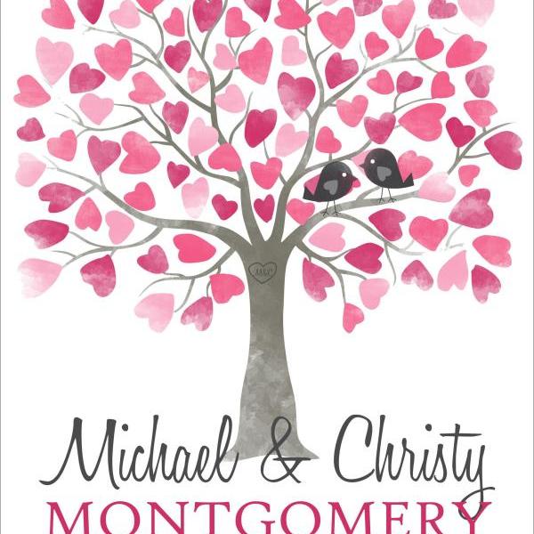 Wedding Signature Tree 16x 20 75 Signatures Wedding Guest Book Alternative Poster on Luulla